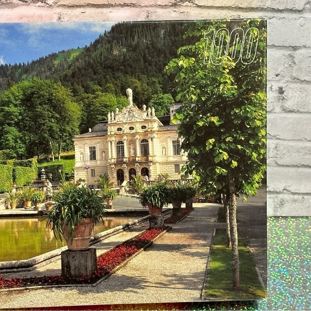 Puzzle Linderhof Castle 1000 Piece Jigsaw Puzzle RoseArt Vintage Sealed NEW